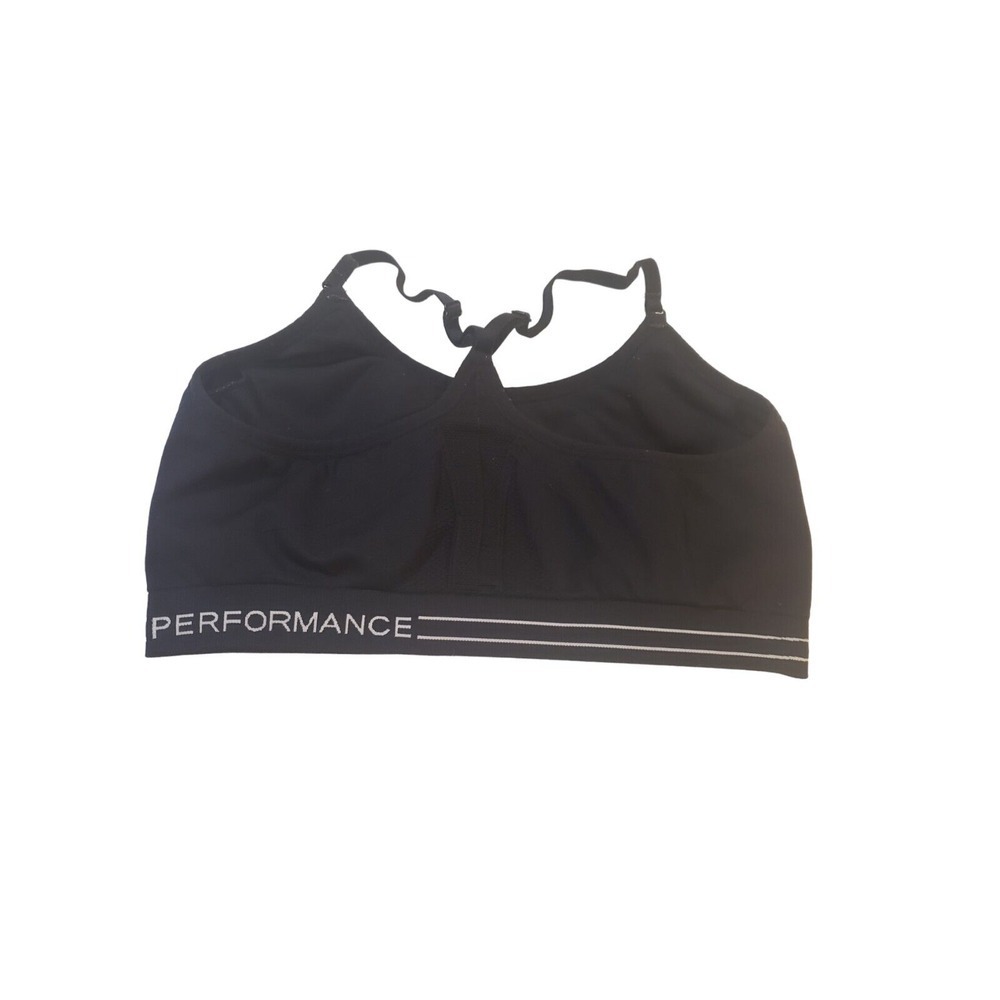 Calvin Klein Performance Womens Logo Nylon Stretch Bralette Black L Yoga Pilates - Picture 5 of 12